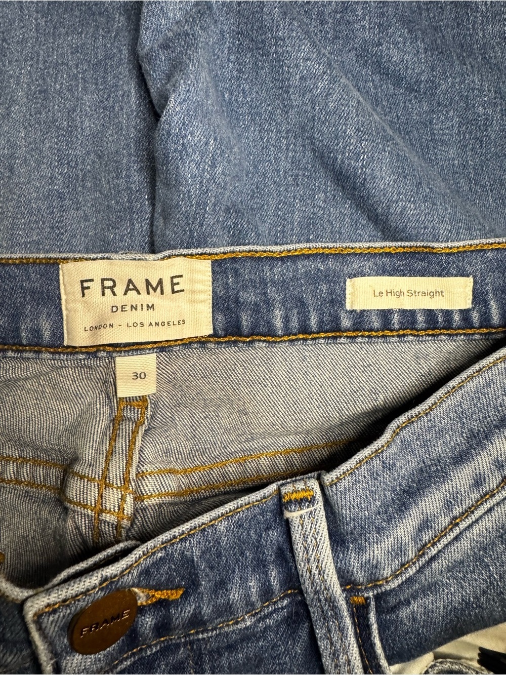Frame Denim Le High cropped high-rise straight-leg jeans Size 30 - Picture 8 of 10